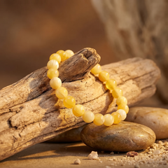 Artlesslife Genuine Yellow Calcite Stone Bracelet