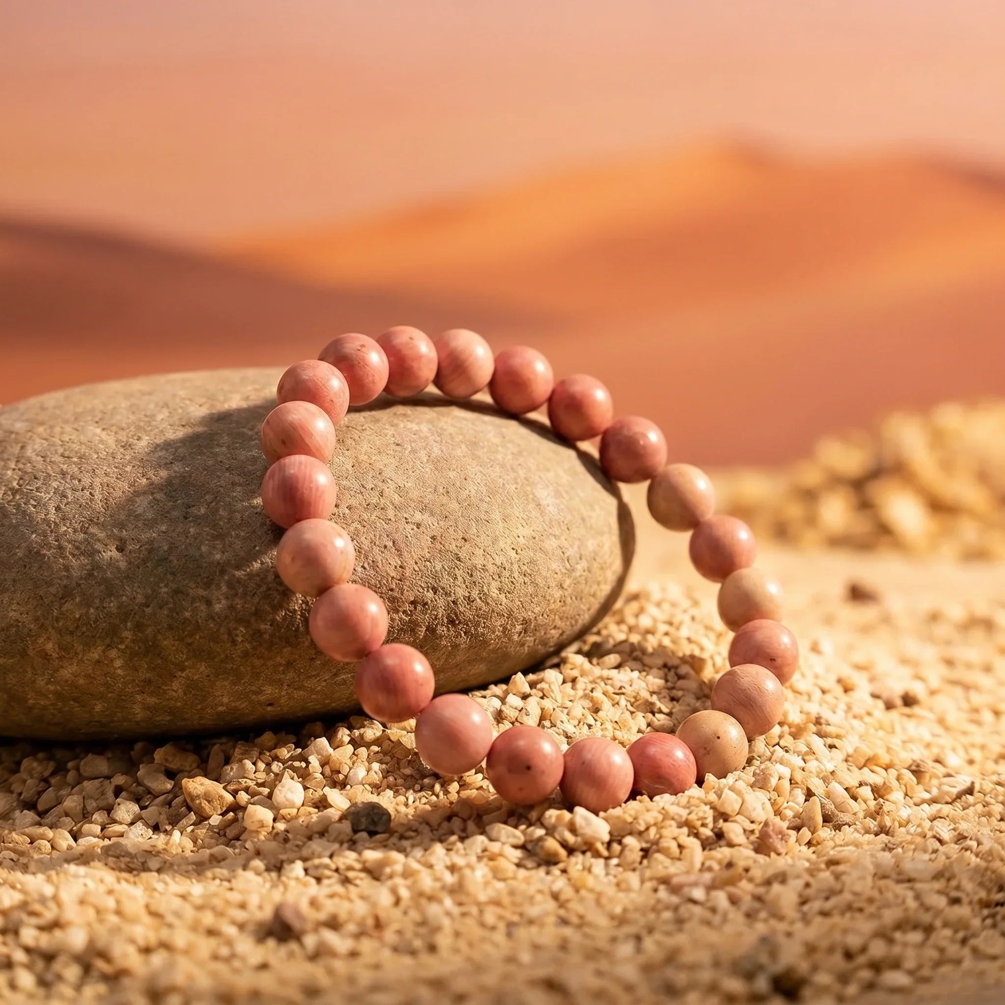 Artlesslife Genuine Rhodochrosite Stone Bracelet