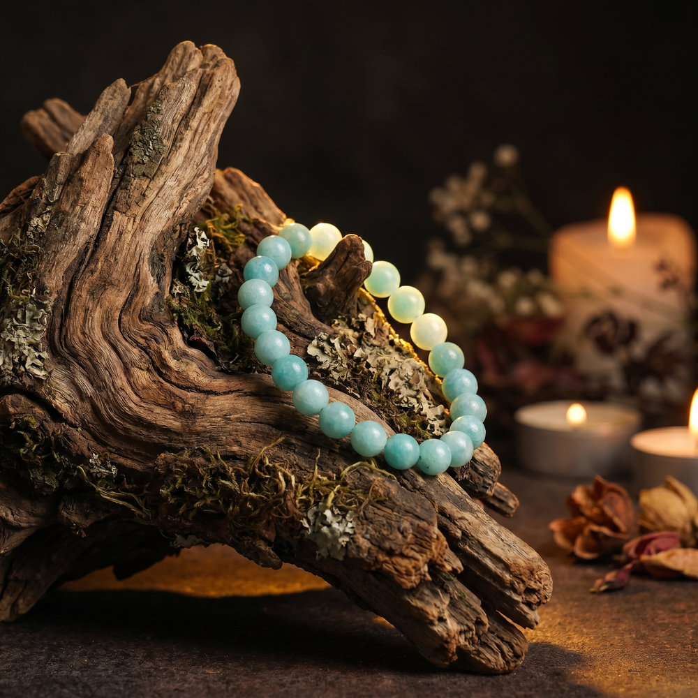 Artlesslife Genuine Amazonite Stone Bracelet