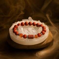Artlesslife Aries Mesh Rashi Red Jasper Stone Bracelet